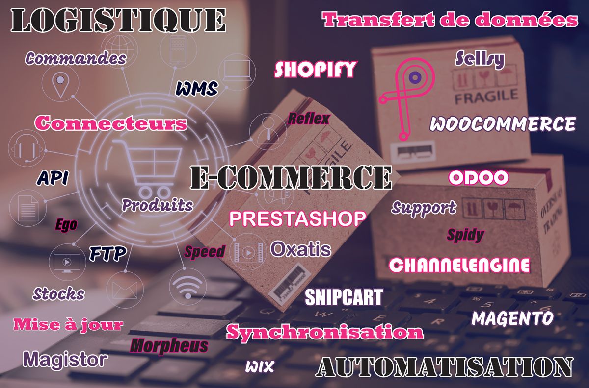 Le cœur de métier de primiweb réside dans le transfert automatisé des données de sites ecommerce vers les WMS des plateformes logistiques.
